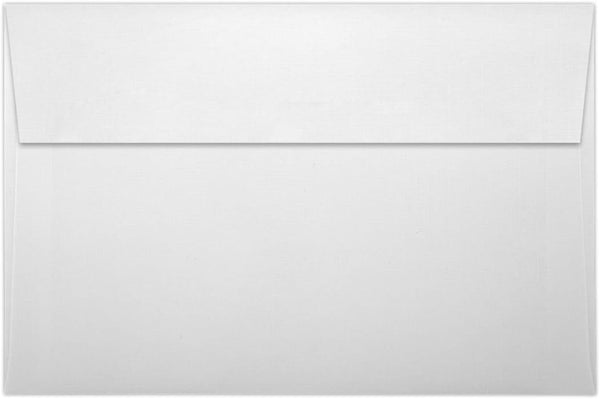 LUXPaper A9 Invitation Envelopes | White Linen | 5 3/4" x 8 3/4" | 80lb. Text | 50 Qty | Peel & Press