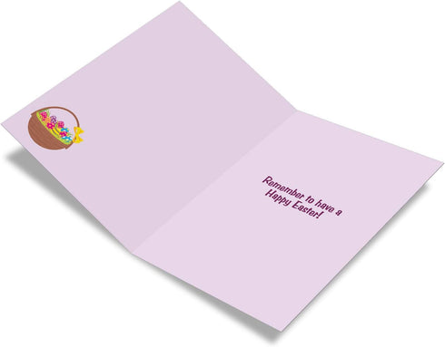 NobleWorks - 1 Funny Easter Card with Envelope, Humor Notecard for Easter, Grandma's Fun Idea C6764EAG