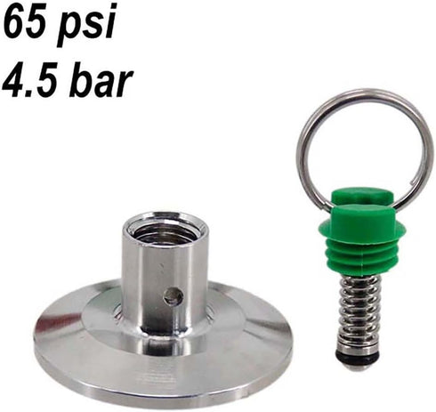 KBNJDTQP 1.5" 17-100psi Processing(65psi) Adjustable Pressure Relief Valve PRV End Cap Tri Clamp - for Home Brewing