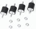 4pcs 20 x 15mm Rubber Mounts Vibration Isolator Mounts with M6 x 19mm Studs Shock Absorber