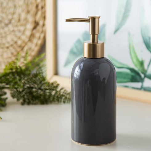 LEIQI Ceramic Hand Sanitizers Dispenser Bottle Gel Liquid Soap Dispenser Bottles for Bathroom Kitchen Modern Type