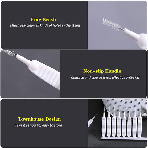 ELANE 30 Pcs Shower Head Cleaning Brush, Tiny Crevice Brush for Anti-Clogging Cleaning