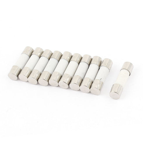 uxcell 10 Pcs 250V 20A Fast Acting Ceramic Fuses Tubes, 5mm x 20mm (Pack of 10)