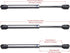 Berta 2-Pack 10 Inch 100N/22 LB Hydraulic Soft Open Gas Springs for Cabinets, Furniture, and RV Platforms (Silver)