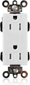 Leviton Lev-Lok 15-Amp, 125-Volt, Modular Wiring Device Receptacle, Decora Plus, Tamper Resistant,