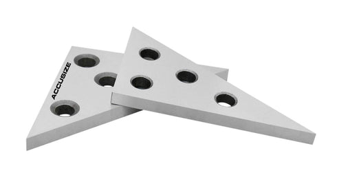 Accusize Industrial Tools 2 Pcs Solid Angle Plate Set - 30-60-90 Deg and 45-45-90 Deg