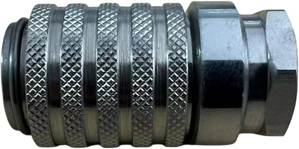 PD222 Series PK Style Steel Test Port Quick Coupler with Female Pipe Thread, 1/8" Body Size, 1.67" Length