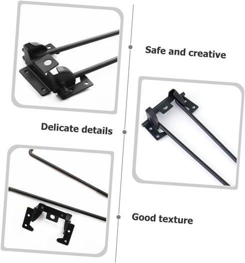 4pc Uonlytech Folding Table Legs Outdoor Coffee Tables Metal Brackets Computer Stands Picnic Leg Computer Desk tv Stand