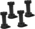 4pcs Adjustable Furniture Support Legs Black Plastic Sofa Cabinet Feet Height Extendable