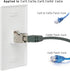 Wi4you Cat6 1 1 RJ45 CAT6A (1 2 pack) Wall Plate Port Gang Keystone Wall Plate with Low Voltage Mounting Bracket