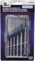 Edward Tools 6 Piece Precision Screwdriver Set and Case - Small Screwdrivers For Electronics, Glasses, Toys, Watches, Computers, Sewing Machine - Carbon Steel Tip - Small Phillips and Flathead