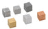 EISCO Density Cubes Set - 6 Metals: Brass, Lead, Iron, Copper, Aluminum, Zinc - 0.8" Sides
