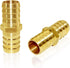 Joywayus 3/4" ID Hose Barb Fitting, Hex Union Brass Adapter for Water/Fuel/Air (Pack of 5)