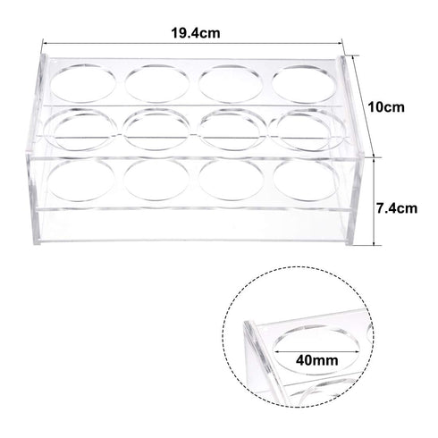 uxcell Tube Rack Polypropylene, 8-Well Clear for 100ml