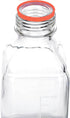 Lab Media Storage Square Bottles with GL45 Screw Cap, Leakproof for Scientific Use, Pack of 8 (500ml)