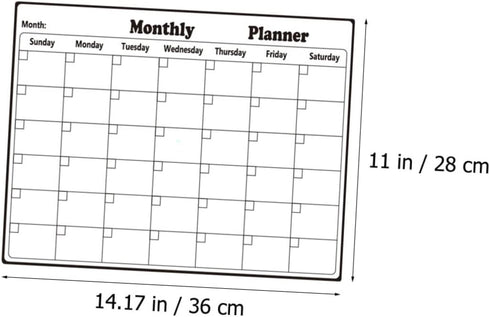 NUOBESTY Magnetic Whiteboard Message Board, Rewritable Poster Board, Magnetic Dry Erase Calendar for Fridge