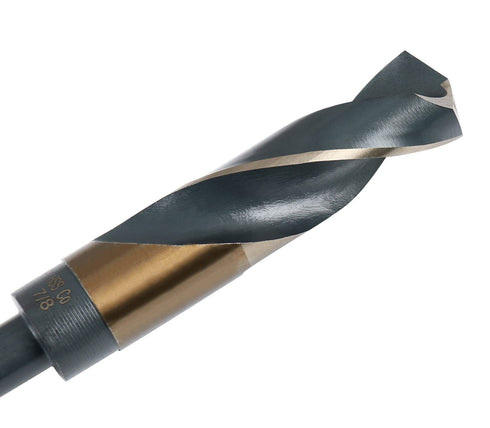Accusize Industrial Tools 7/8'' ANSI M35 Drill, 1/2'' Shank, 135 Degree Split Point, Model 0412-0078