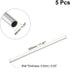 uxcell 5Pcs 304 Stainless Steel Tube, OD 6mm x 0.5mm Wall Thick 300mm Length Capillary Metal Tubing for Industry Machinery
