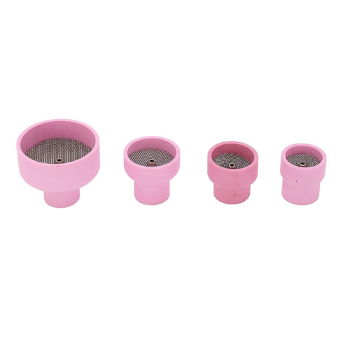 TIG Welding Cup Kit Set, Ceramic Cups 12# 14# 16# 24#, 2.4mm Center Hole Inner Dia for Equipment