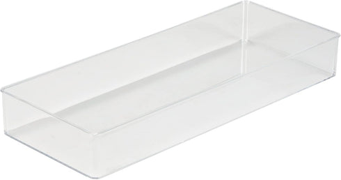 Simplify Long, Multi-Purpose, for Jewelry, Cosmetics, Desk Accessories and More Rectangular Drawer Organizer, Super Clear by Simplify