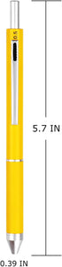 DUNBONG 4 in 1 Multicolor Pen, Metal Cased Multifunction Pen with 0.5mm Mechanical Pencil (Yellow)