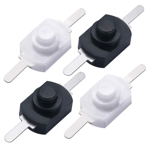 mxuteuk 50pcs Self-Lock Micro Push Button Switch DC 30V 1A for SMD Flashlight, Wall Outlet, Mini on/Off Switch