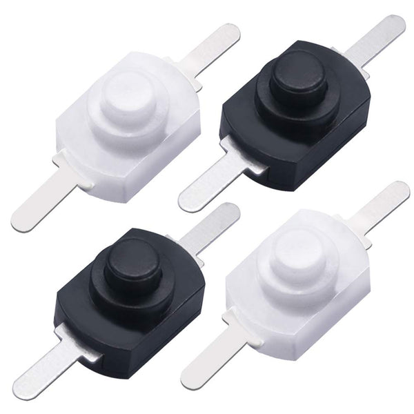 mxuteuk 50pcs Self-Lock Micro Push Button Switch DC 30V 1A for SMD Flashlight, Wall Outlet, Mini on/Off Switch