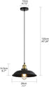 2 Pack Newrays Black Farmhouse Pendant Light, Industrial Ceiling Lights Fixture for Kitchen Island Dining Room