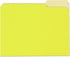 Universal UNV10504 Deluxe Colored Top 1/3-Cut Tabs File Folders - Yellow/Light Yellow (100/Box)