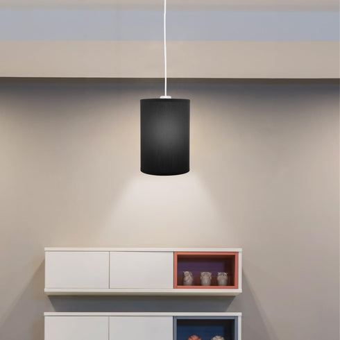 5.51X5.51X7.87 Inch E27 Luxshiny Round Decorative Lampshade Fabric Lamp Cover for Socket Table and Floor Lamp Eye