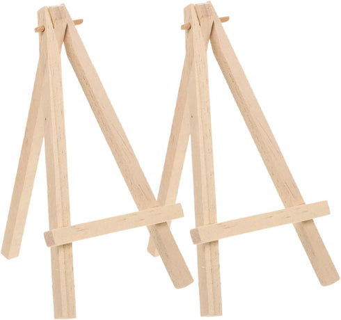 Tripod 2pcs Game Card Holder, Desktop Stand, Canvas Stand, Mini Wood Easels for Display
