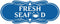 Designer Fresh Seafood Sign (Blue) - Large