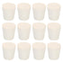 MECCANIXITY Rubber Tapered Plug, 22mm to 28mm Solid Test Tubes Bungs Stopper, White, 12 Pieces