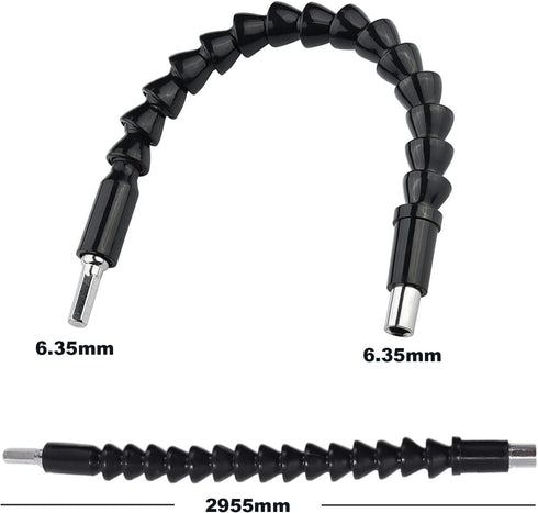 Super Bit Screwdriver Flexible, Drill Bit Extension, Bendable Tool for All Electric Hand Drills (2 Piece)