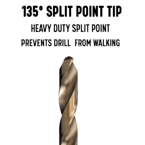 Drill America D/ACO56P12 #56 Cobalt Heavy Duty Drill Bit, Pack of 12, D/ACO Series