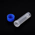 PATIKIL 5mL Plastic Test Tubes, 100 Pack, Blue Screw Cap for Lab Storage, Clear Container for Laboratory Science