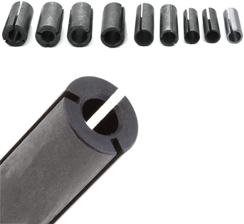 Steel Router Collet Chuck Driver Adapter, 9 Different Sizes for Woodworking Engraving Machine Tool