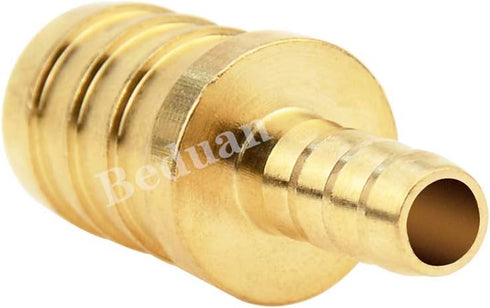 Beduan Brass Hose Barb Reducer, 5/8" to 3/8" Barb Hose ID, Reducing Barb Fitting Splicer Mender Union (Pack of 2)