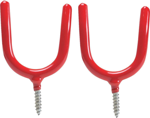 Do it Best Red Vinyl Coated Screw In Double Tool Hook (Pack of 2)