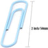 Large Paper Clips, Jumbo, 50mm, 2 inches, Smooth, 100 Pcs/Box (Light Blue)