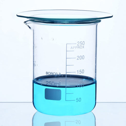 SOLUSTRE 8pcs Beaker Lid Glass Watch Instruments, Laboratory Glass Beaker Cover for Chemistry Glasses