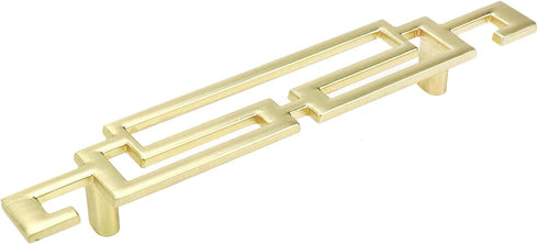 Semetall 5.6" Drawer Pulls - Modern Gold Cabinet Handles for Furniture, Pack of 2 with Screws, 3.8" Hole Distance