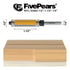 FivePears Top and Bottom Bearing Flush Trim Router Bit, 1/4 Inch Shank, 1/2 Inch Cutting Diameter