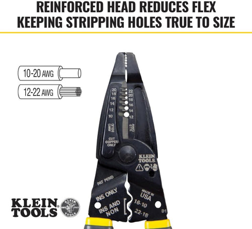 Klein Tools 1009 Multi Tool - Wire Stripper, Crimping Tool, Wire Cutter, Long-Nose Electrician Tool