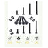 Lhazemu 32 Set M6x12mm/16mm/25mm/35mm/45mm/55mm/65mm/75mm Set Silver Crib Screws Replacement Hex Drive Socket Cap Screw