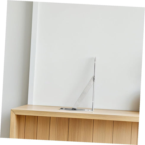 jojofuny Solid Thick Stainless Steel Type Shelf Holder Heavy Duty Wall Mounted Bracket Support for DIY Floating Shelves