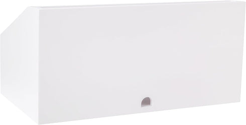 Martha Stewart Weston Wooden Desktop Organizer with Open Lower Storage Compartment, White