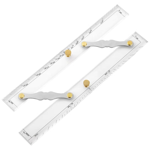 Toyosport Parallel Ruler with Clear Markings, 12 in Navigation Plotting Tool, Quality Plastic,