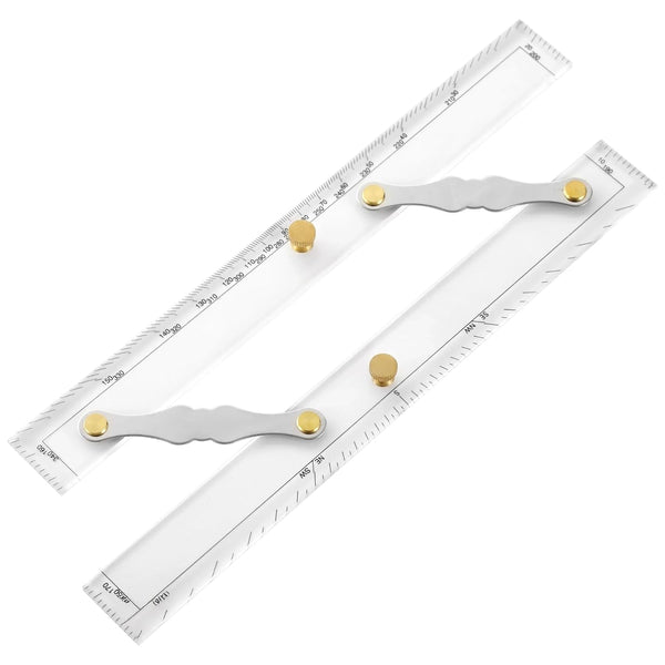 Toyosport Parallel Ruler with Clear Markings, 12 in Navigation Plotting Tool, Quality Plastic,