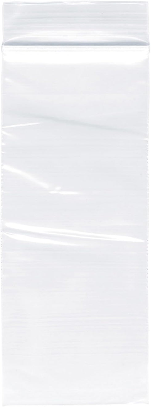 Plymor 2" x 5" Zipper Reclosable Plastic Bags, 2 Mil (Pack of 100)
